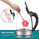 KOIOS Electric Kettle 1.8L Hot Water Boiler Teapot & Glass Tea Kettle with LED