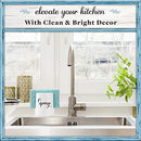 Sponge Holder for Kitchen Sink - Ceramic Porcelain Cup for Sponges -  White