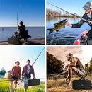 Telescopic Fishing Rod Reel Combos Full Kit, Spinning Fishing Gear Organizer