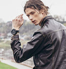 Sport Military Watches for Men Waterproof Watch Analog Quartz Leather Wristwatch