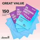 High-Performance Oil Blotting Sheets for Face - 3 pack (150 sheets) - Makeup Friendly