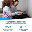 61 Key Digital Piano Keyboard with Semi Weighted Keys, 20W Speakers, 10 Voices, Split