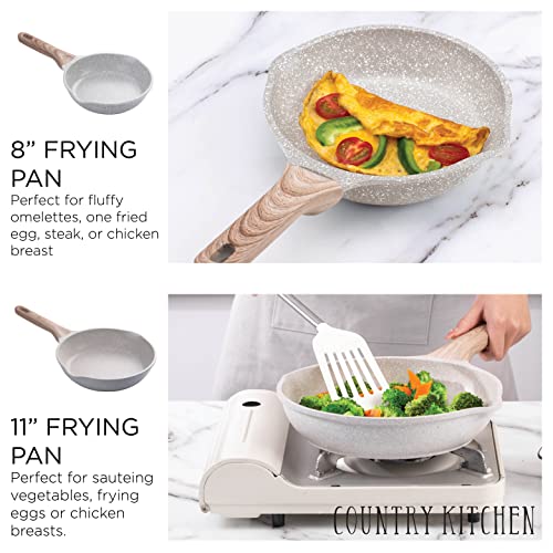 Nonstick Cookware Sets - 8 Piece High Quality Nonstick Cast Aluminum Pots and Pans