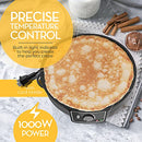 Crepe Maker Machine (Lifetime Warranty), Pancake Griddle – Nonstick 12”