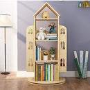 Rotating Bookshelf 360 Display Floor Standing Bookcase Storage Rack for Kids