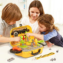 Kids Tool Sets for Boys Age 2-4 Childs Carpenter Preschool Fixing Tool Kit with Yellow Box（23 Pcs）