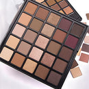 Matte and Shimmer Eyeshadow Palette, Vodisa 25 Long Lasting Blendable Warm Eye Shadows Glitter Makeup Kit