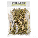 Bamboo Cocktail Picks - 300 Pack  Great for Cocktail Party or Barbeque Snacks