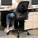 Desk Chair with Adjustable Height, Swivel Computer Rolling Task Chair with Flip-up Arms