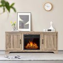 58" Fireplace TV Stand Storage Cabinet Console w/ 18" 1500W Electric Fireplace