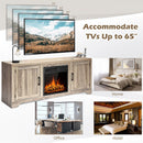 58" Fireplace TV Stand Storage Cabinet Console w/ 18" 1500W Electric Fireplace