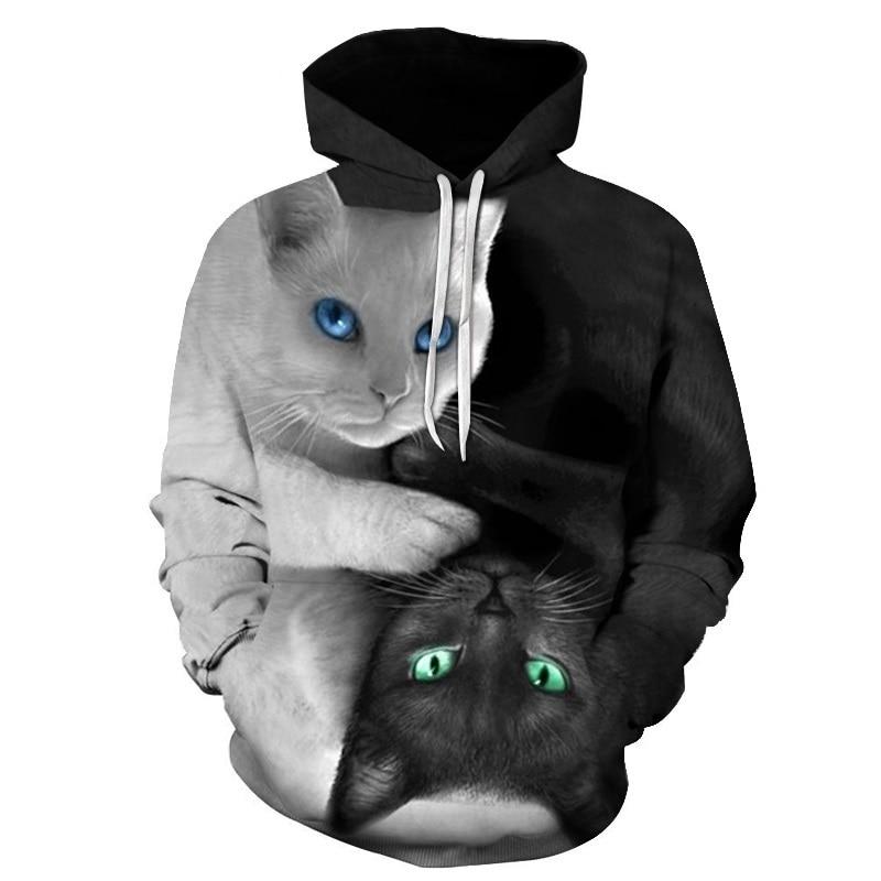 Cute Cat 3D Hoodies Prints Hooded Sweatshirt