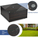 5PCS Patio Rattan Furniture Set Sectional Conversation Sofa w/ Coffee Table