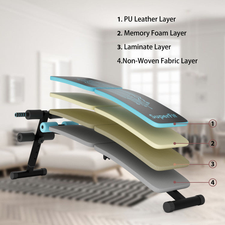 Abdominal Twister Trainer with Adjustable Height Exercise Bench