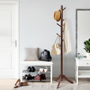 Adjustable Free Standing Wooden Coat Rack (Brown)