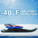 Folding Kids Metal Snow Sled with Pull Rope Snow Slider and Leather Seat