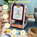 3-in-1 Kids Art Easel Double-Sided Tabletop Easel with Art Accessories