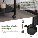 Under Desk Printer Stand with 360-degree Swivel Casters