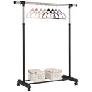 Mainstays Adjustable Rolling Garment Rack, Chrome & Black