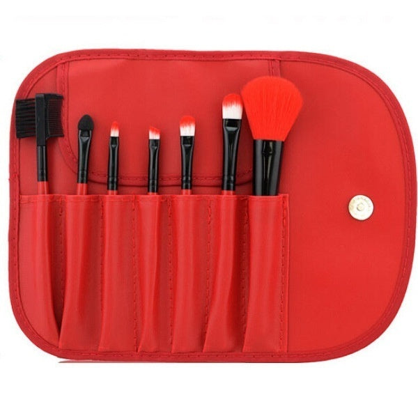 Red Makeup Brush Eyeshadow Palette Color Makeup Brush Set