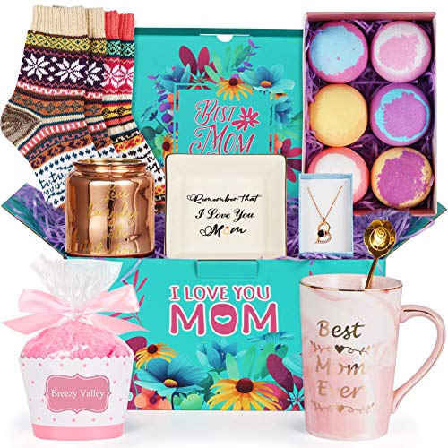 Breezy Valley Best Birthday Gifts for Mom Gift Set - Mom Birthday Gifts Basket