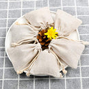 Calary 100pcs Double Canvas Drawstring Bag Cotton Pouch Gift Sachet Bags