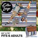 Extra Large Picnic & Outdoor Blanket Dual Layers for Outdoor Water-Resistant