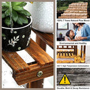 FOLDIFY Pine Wood Plant Stand Indoor Outdoor Multiple Flower Pot Holder Shelf