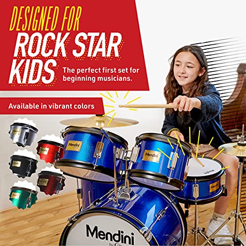 Kids Drum Set - Starter Drums Kit with Bass, Toms, Snare, Cymbal, Hi-Hat, Drumsticks