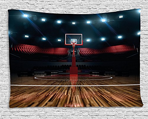 Basketball Arena Stadium Before The Game Championship Sports Image Tapestry