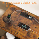 Dresser with 2 Outlets and USB Charging, TV Stand 52''W Larger Dresser for Bedroom ]