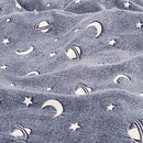 Glow in The Dark Throw Blanket 50 x 60 Inches, Galaxy Stars Pattern Blanket
