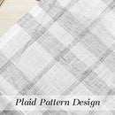 Grey and White Buffalo Plaid Window Curtain Panel Farmhouse Semi Sheer Gingham Linen Curtain Drapes