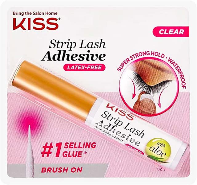 KISS Strip Eyelash Adhesive, Clear 0.176 Oz