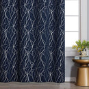 Grommet Blackout Curtains 63 Inches Long Thermal Insulated Tree Branches Pattern