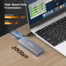MAIWO USB 3.2 Gen2x2 Type C External Hard Drive Enclosure for 12+16 PIN MacBook AHCI SSDs with Aluminum Alloy Case, Transmisson max 20Gbps