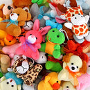 30 Pack Mini Plush Animals Toys Set, Aitbay Cute Small Stuffed Animal Keychain Set