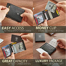 Mens Slim Wallet with Money Clip AUSTIN RFID Blocking Bifold Credit Card Holder