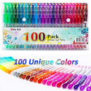 Glitter Gel Pens, 100 Color Glitter Pen Set for Making Cards