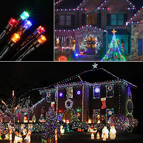 Christmas Lights Multicolor, 82ft 200 LED Christmas String Lights with 8 Modes