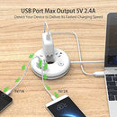 Travel Power Strip, NTONPOWER 3 Outlets 3 USB Portable Desktop Charging Station