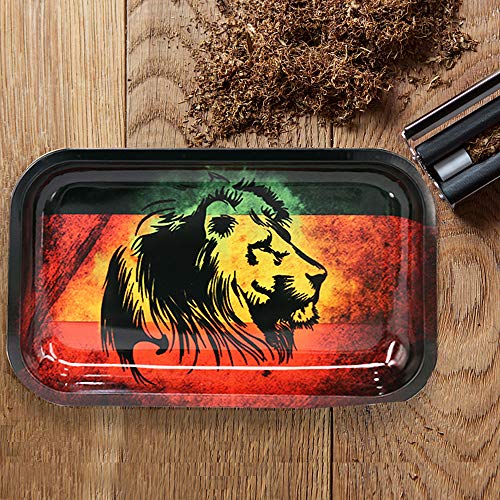 Metal Raw Rolling Tray - 11x7 inch Large Cigarette Rolling Tray Gift Set