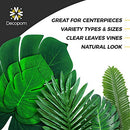 Palm Leaves Artificial -84Pcs 6 Kinds Large Small Green Fake Palm Leaf