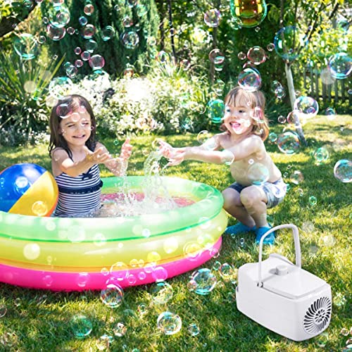 Automatic Bubble Blower Portable Bubble Maker with 2 Speeds,5000+ Bubbles Per Minute