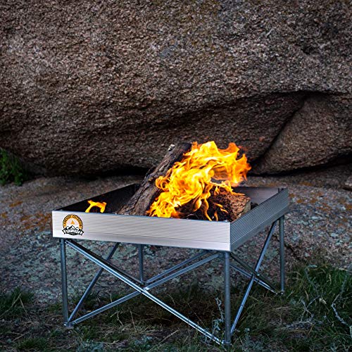 Pop-Up Fire Pit | Portable and Lightweight | Never Rust Fire Pit | Heat Shield NOT Included