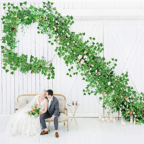 12 Pack 84Ft Artificial Ivy Garland,Ivy Garland Fake Vines UV Resistant