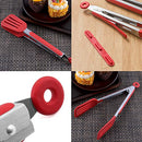 Cooking Tongs 9 inches and 12 inches Stainless Steel Kitchen Silicone Serving Tongs