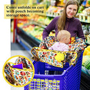 Croc N Frog 2-in-1 Shopping Cart Cover and High Chair Cover for Baby Boy or Girl