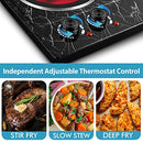 Hot Plate, Double Burner Electric, Dual Control Portable Electric Stove Countertop