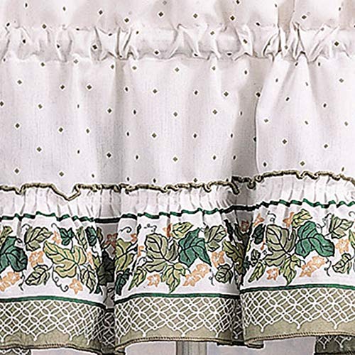 Cottage Ivy Country Curtain Tier And Swag Set, Multi, 56-Inch X 36-Inch